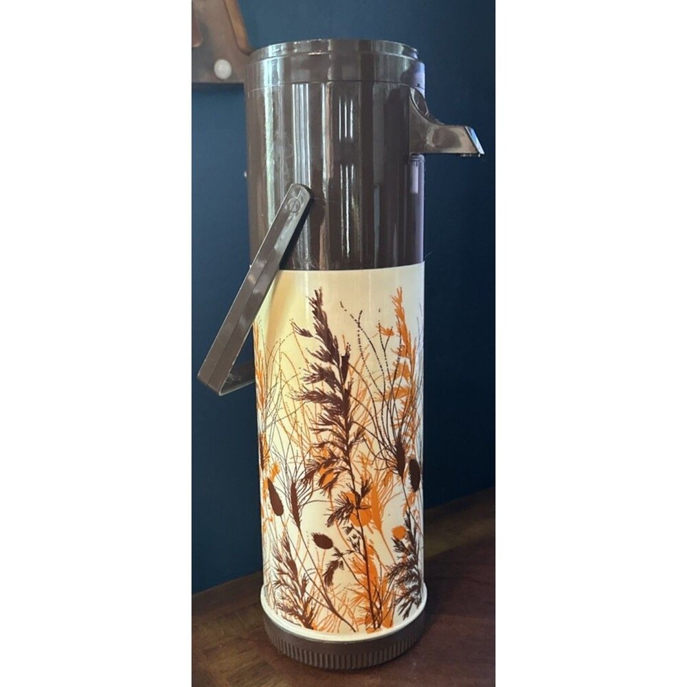 Vintage Aladdin 1 Quart Pump-A-Drink Hot Cold Vacuum Bottle P150